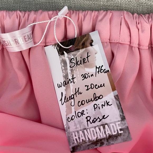 Tea Length Handmade Tulle Pink Rose Skirt - Picture 2 of 4